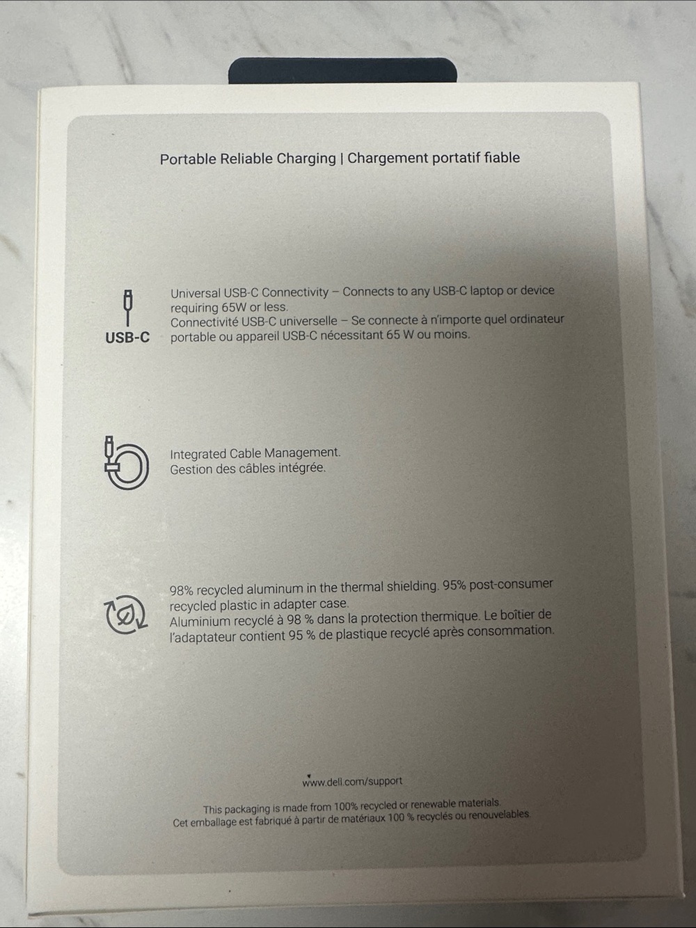 Dell 65W USB-C Power Adapter – Black - Picture 3 of 4